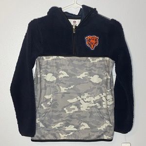 Boys NFL Chicago Bears Camo / Navy Fleece Sweater